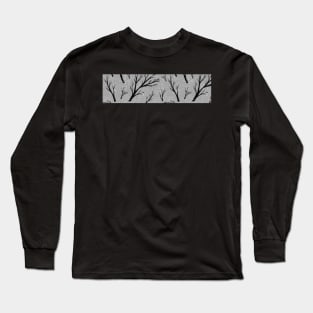 Winter trees in a snowy forest Long Sleeve T-Shirt